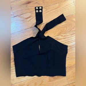 Balmain Black Halter Top Woman Size 34